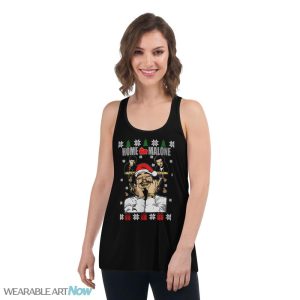 Home Malone Ugly Christmas Sweater Hilarious Post Malone Inspired T-Shirt - Women's Flowy Racerback Tank