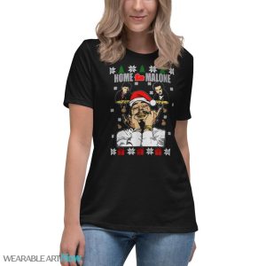 Home Malone Ugly Christmas Sweater Hilarious Post Malone Inspired T-Shirt - Women's Relaxed Short Sleeve Jersey Tee