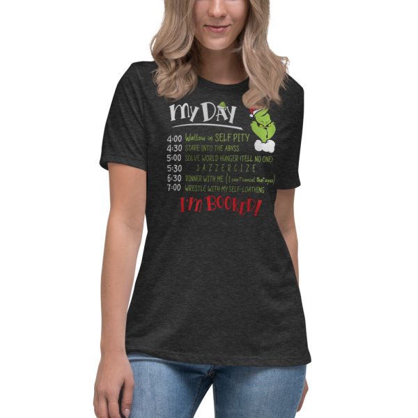 I'm Booked Grinch My Day The Grinch Funny Shirt - Women's Relaxed Short Sleeve Jersey Tee-1