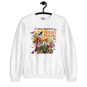 It's Just A Bunch Of Hocus Pocus Cartoon Halloween T-Shirt - Unisex Heavy Blend Crewneck Sweatshirt-2