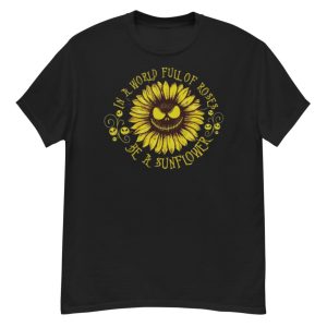 Jack Skellington Sunflower in A World Full Of Roses Be A Sunflower T-Shirt Product Photo 2