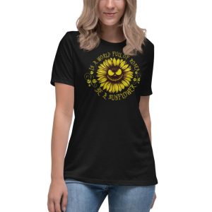 Jack Skellington Sunflower in A World Full Of Roses Be A Sunflower T-Shirt Product Photo 6