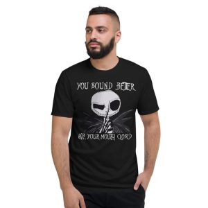 Jack Skellington You Sound Better With Your Mouth Closed T-Shirt Product Photo 3