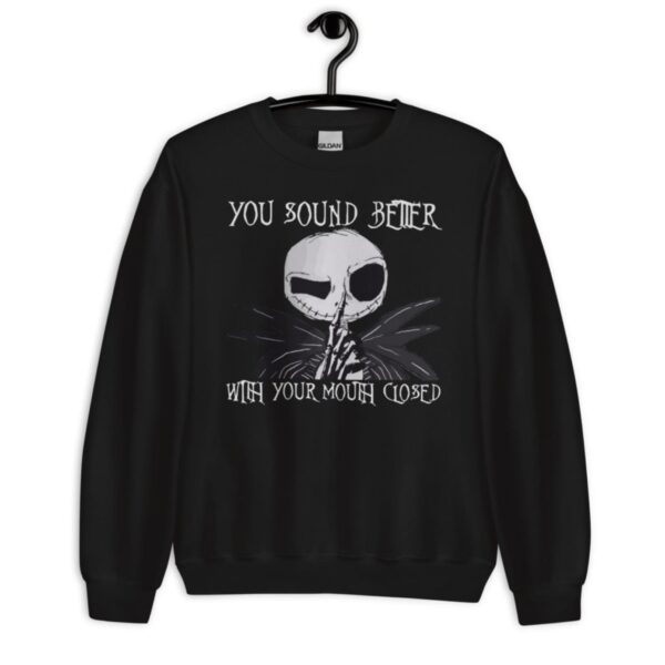 Jack Skellington You Sound Better With Your Mouth Closed T-Shirt Product Photo 1