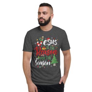 Jesus Is The Reason For The Season Crewneck Sweatshirt - Short Sleeve T-Shirt-1