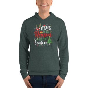 Jesus Is The Reason For The Season Crewneck Sweatshirt - Unisex Fleece Pullover Hoodie-1