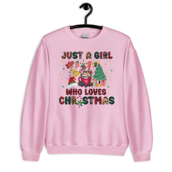 Just A Girl Who Loves Christmas Christmas Tree Coffee Mug Christmas T-Shirt - Unisex Heavy Blend Crewneck Sweatshirt-1