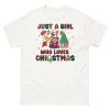 Just A Girl Who Loves Christmas Christmas Tree Coffee Mug Christmas T-Shirt - 500 Men’s Classic Tee Gildan