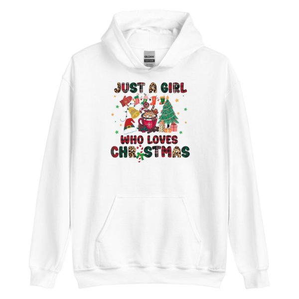 Just A Girl Who Loves Christmas Christmas Tree Coffee Mug Christmas T-Shirt - Unisex Heavy Blend Hooded Sweatshirt