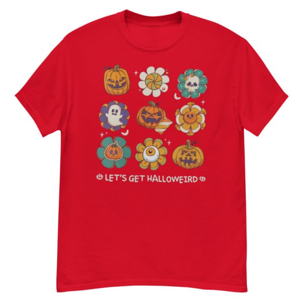 Let'S Get Halloweird Pumpkin Flowers Happy Halloween T-Shirt - G500 Men’s Classic T-Shirt-1