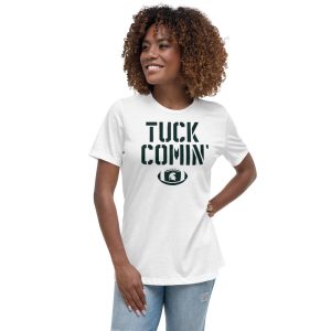 Mel Tucker Tuck Comin Michigan State Shirt - Women's Relaxed Short Sleeve Jersey Tee