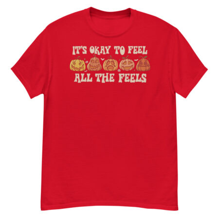 Mental Health Its Okay To Feel All The Feels Cute Fall T-Shirt - G500 Men’s Classic T-Shirt-1