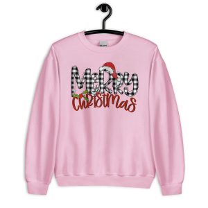 Merry Christmas Santa Hat T-Shirt - Unisex Heavy Blend Crewneck Sweatshirt-1