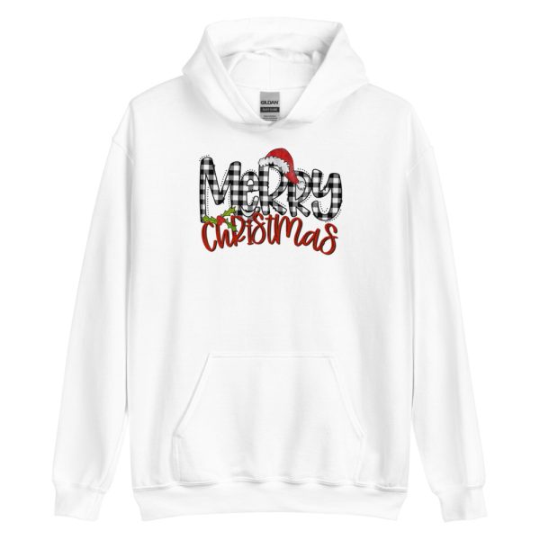 Merry Christmas Santa Hat T-Shirt - Unisex Heavy Blend Hooded Sweatshirt