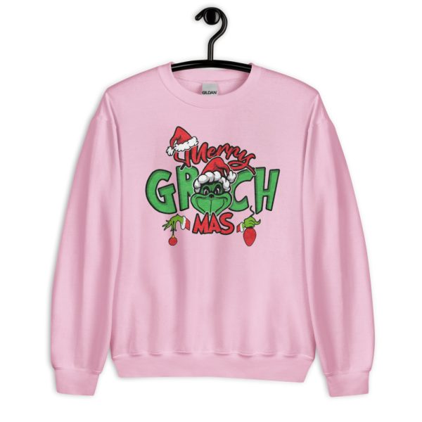 Merry Grinchmas 2023 Family Christmas T-Shirts - Unisex Heavy Blend Crewneck Sweatshirt-1