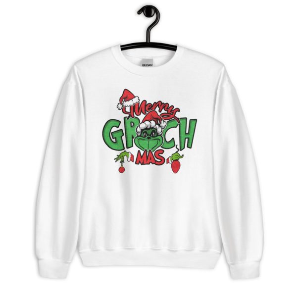 Merry Grinchmas 2023 Family Christmas T-Shirts - Unisex Heavy Blend Crewneck Sweatshirt-2