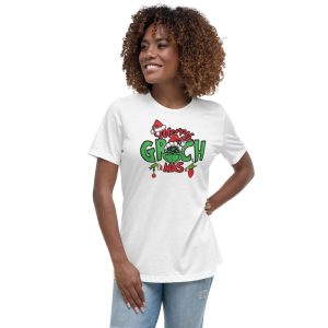 Merry Grinchmas 2023 Family Christmas T-Shirts - Women's Relaxed Short Sleeve Jersey Tee