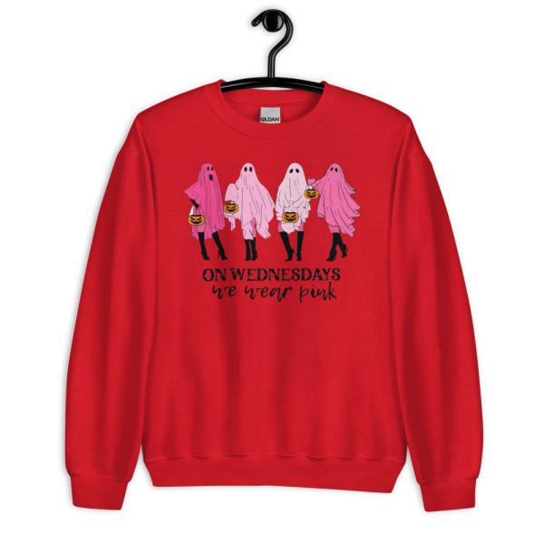 On Wednesday We Wear Pink Ghost Mean Girls Ghost Shirt - Unisex Heavy Blend Crewneck Sweatshirt