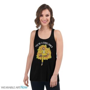 Post Malone T-Shirt Concert Fan Merch Sunflower Post Malone - Women's Flowy Racerback Tank