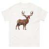 Reindeer Christmas Lights Peeping Reindeer T-Shirt - 500 Men’s Classic Tee Gildan