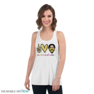 Sign Language Peace Love Post Malone White T-Shirt - Women's Flowy Racerback Tank