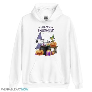 Snoopy and Woodstock Happy Halloween 2023 shirt - Unisex Heavy Blend Hooded Sweatshirt