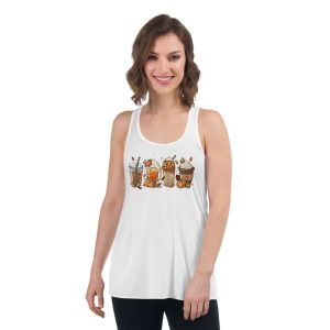 Thanksgiving Gnome Sweet Mugs Halloween T-Shirt - Women's Flowy Racerback Tank