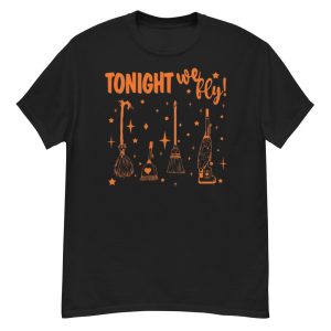 Tonight We Fly Halloween Witch Funny Halloween Halloween Broom Stick T-Shirt - G500 Men’s Classic T-Shirt