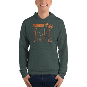 Tonight We Fly Halloween Witch Funny Halloween Halloween Broom Stick T-Shirt - Unisex Fleece Pullover Hoodie-1