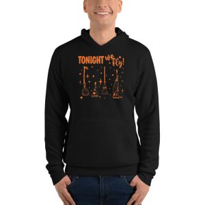 Tonight We Fly Halloween Witch Funny Halloween Halloween Broom Stick T-Shirt - Unisex Fleece Pullover Hoodie