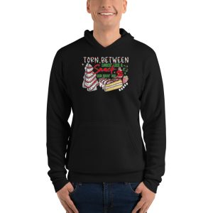 Torn Between Looking Like A Snack Or Eating One Christmas Shirt - Unisex Fleece Pullover Hoodie