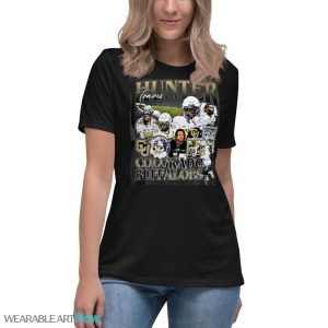 Travis Hunter 90s Vintage American Football T-Shirt - Women's Relaxed Short Sleeve Jersey Tee