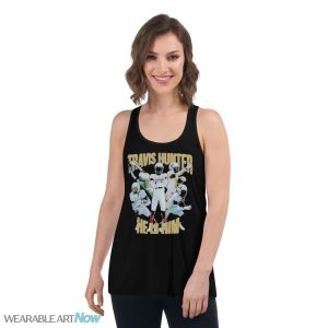 Travis Hunter He Is Him Colorado Buffaloes T-Shirt - Women's Flowy Racerback Tank