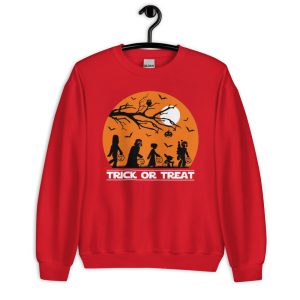 Trick Or Treat Star Wars Halloween Moon Light T-Shirt - Unisex Crewneck Sweatshirt-1