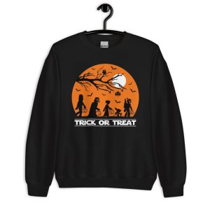 Trick Or Treat Star Wars Halloween Moon Light T-Shirt - Unisex Crewneck Sweatshirt