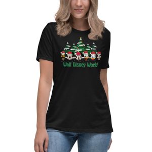 Walt Cartoon World Christmas T-Shirt - Women's Relaxed Short Sleeve Jersey Tee