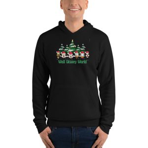 Walt Cartoon World Christmas T-Shirt - Unisex Fleece Pullover Hoodie