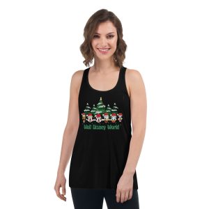 Walt Cartoon World Christmas T-Shirt - Women's Flowy Racerback Tank