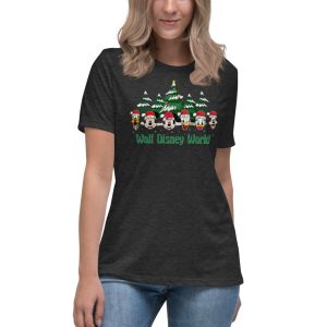 Walt Cartoon World Christmas T-Shirt - Women's Relaxed Short Sleeve Jersey Tee-1