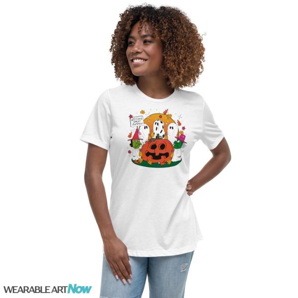 Welcome Great Pumpkin Funny Halloween Shirt - Women's Relaxed Short Sleeve Jersey Tee