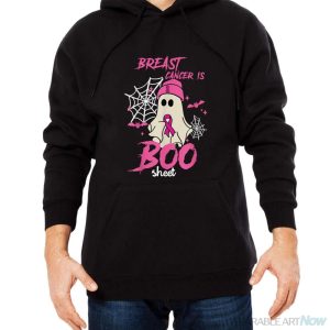 Breast Cancer Is Boo Sheet Halloween Breast Cancer Awareness Shirt - Men Black Hoodie