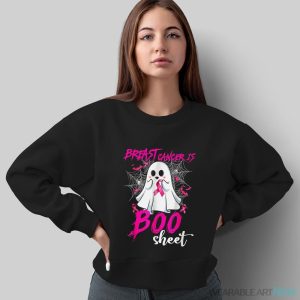 Breast Cancer Is Boo Sheet Halloween Breast Cancer Awareness T-Shirt - Sweatshirt