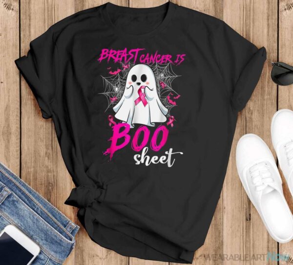 Breast Cancer Is Boo Sheet Halloween Breast Cancer Awareness T-Shirt - Black T-Shirt