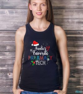 Christmas Costume Funny Santa's Favorite Pharmacy Technician Shirt - Ladies Tank Top