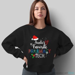 Christmas Costume Funny Santa's Favorite Pharmacy Technician Shirt - Sweatshirt