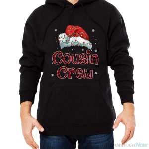 Christmas Cousin Crew Buffalo Red Plaid Pajamas Family Xmas Shirt - Men Black Hoodie