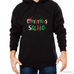 Christmas Squad Family Group Matching Christmas Pajama Party Shirt - Men Black Hoodie