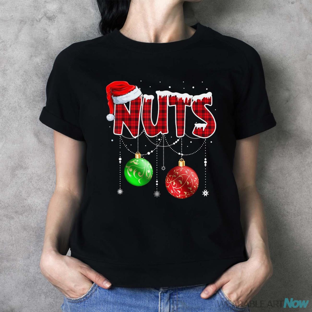 Christmas T Shirt Matching Couple Family Chestnuts T-Shirt - Ladies T-Shirt