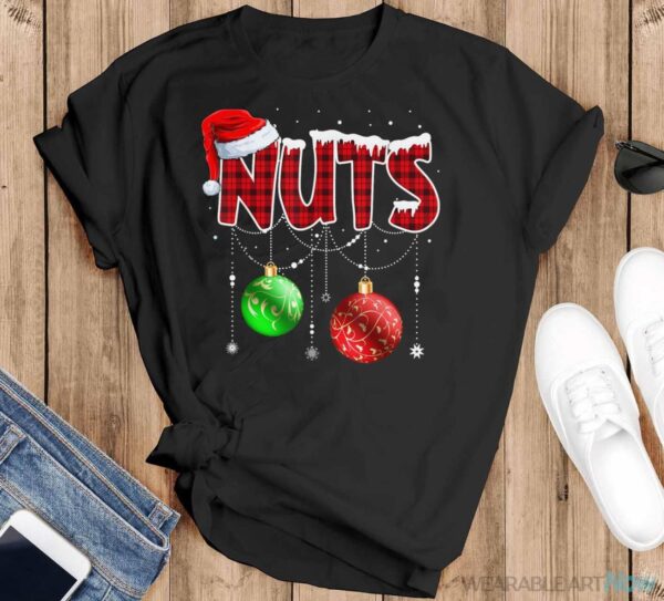 Christmas T Shirt Matching Couple Family Chestnuts T-Shirt - Black T-Shirt