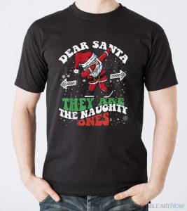 Dear Santa They Are The Naughty Ones Boys Ugly Christmas Shirt - Men T-Shirt